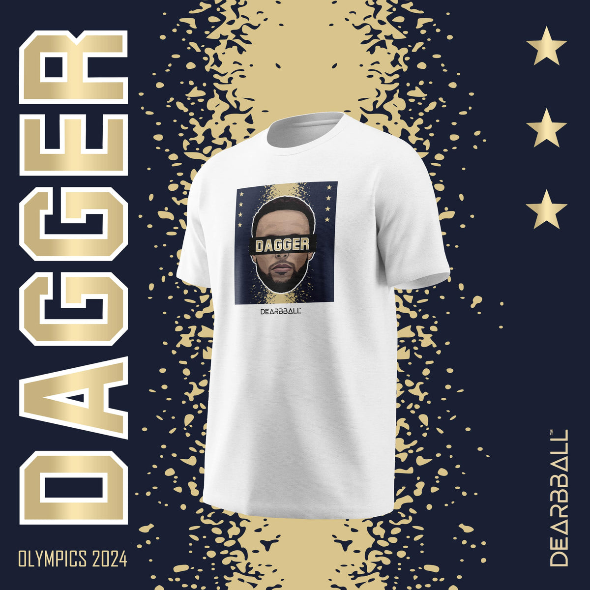 DearBBall T-Shirt - The DAGGER Stars Gold Edition