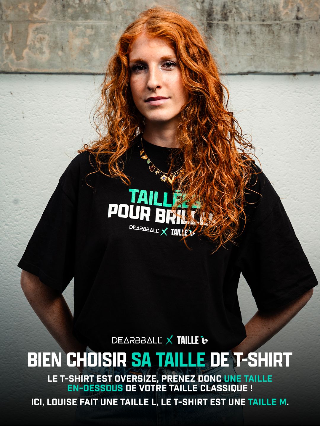 DearBBall T-Shirt Oversize Premium - Taillées pour Briller Taille6 Edition