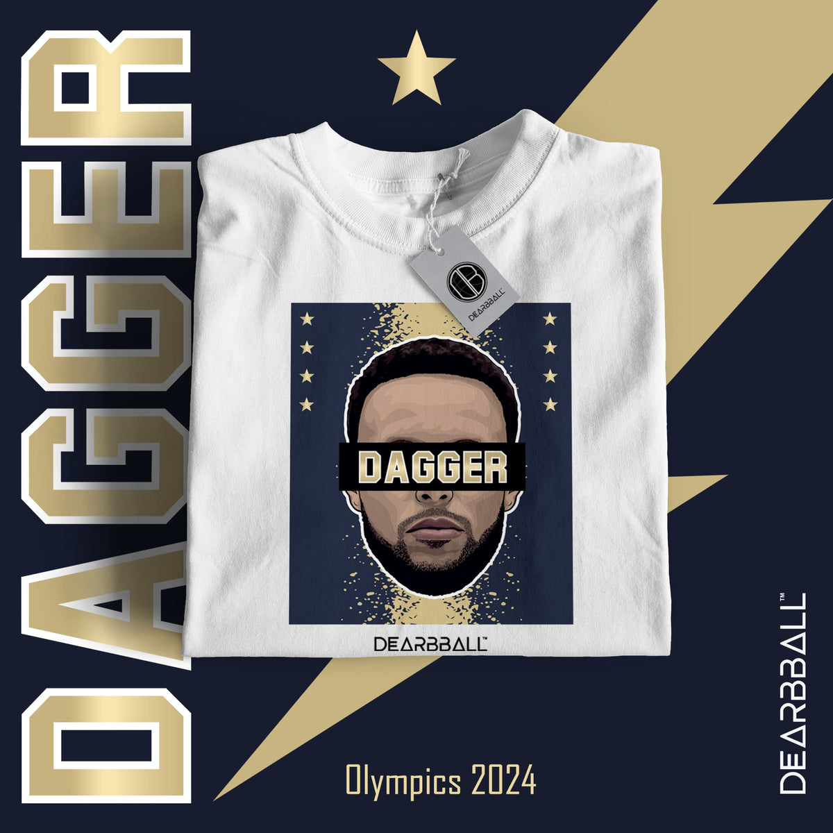 DearBBall T-Shirt - The DAGGER Stars Gold Edition