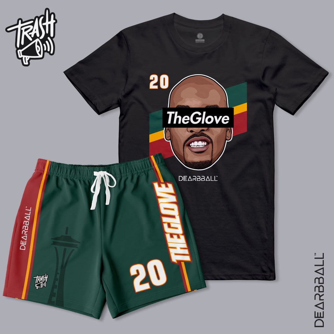 DearBBall Premium Short T-Shirt Set - TheGlove Seattle Trash 📢 Embroidery Edition