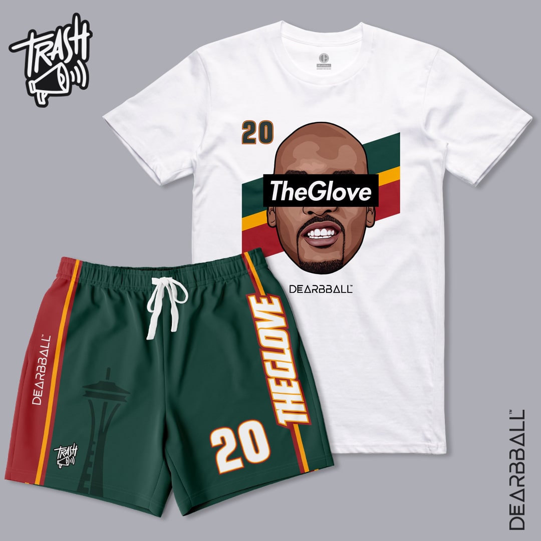 DearBBall Premium Short T-Shirt Set - TheGlove Seattle Trash 📢 Embroidery Edition