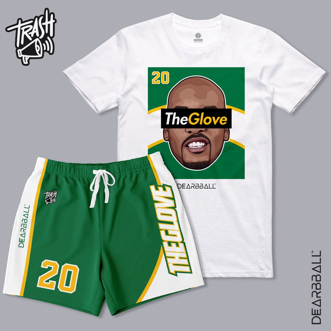 DearBBall Premium Short T-Shirt Set - TheGlove Sonics Trash 📢 Embroidery Edition