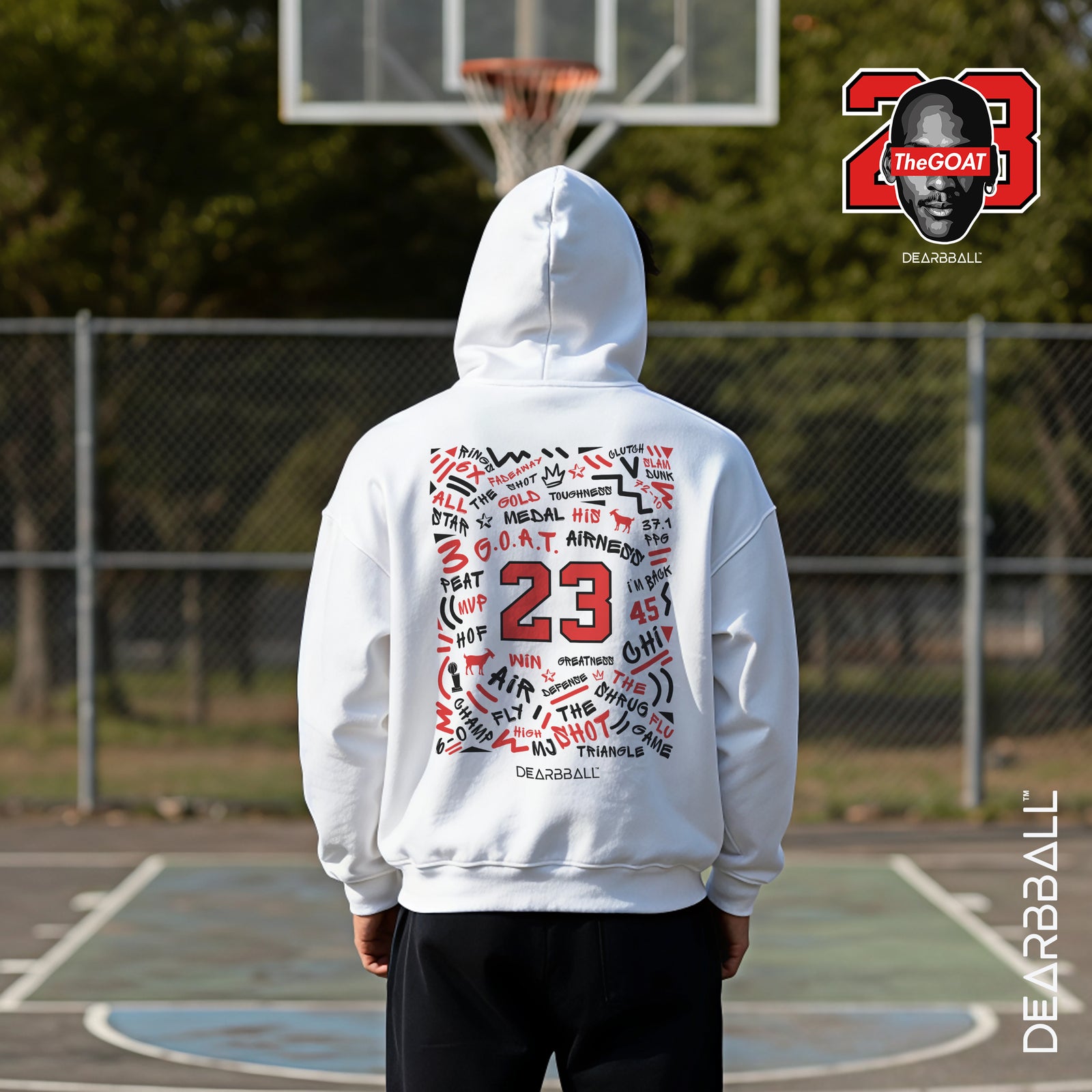 DearBBall Premium Hoodie - TheGOAT 23 Words Matter Edition