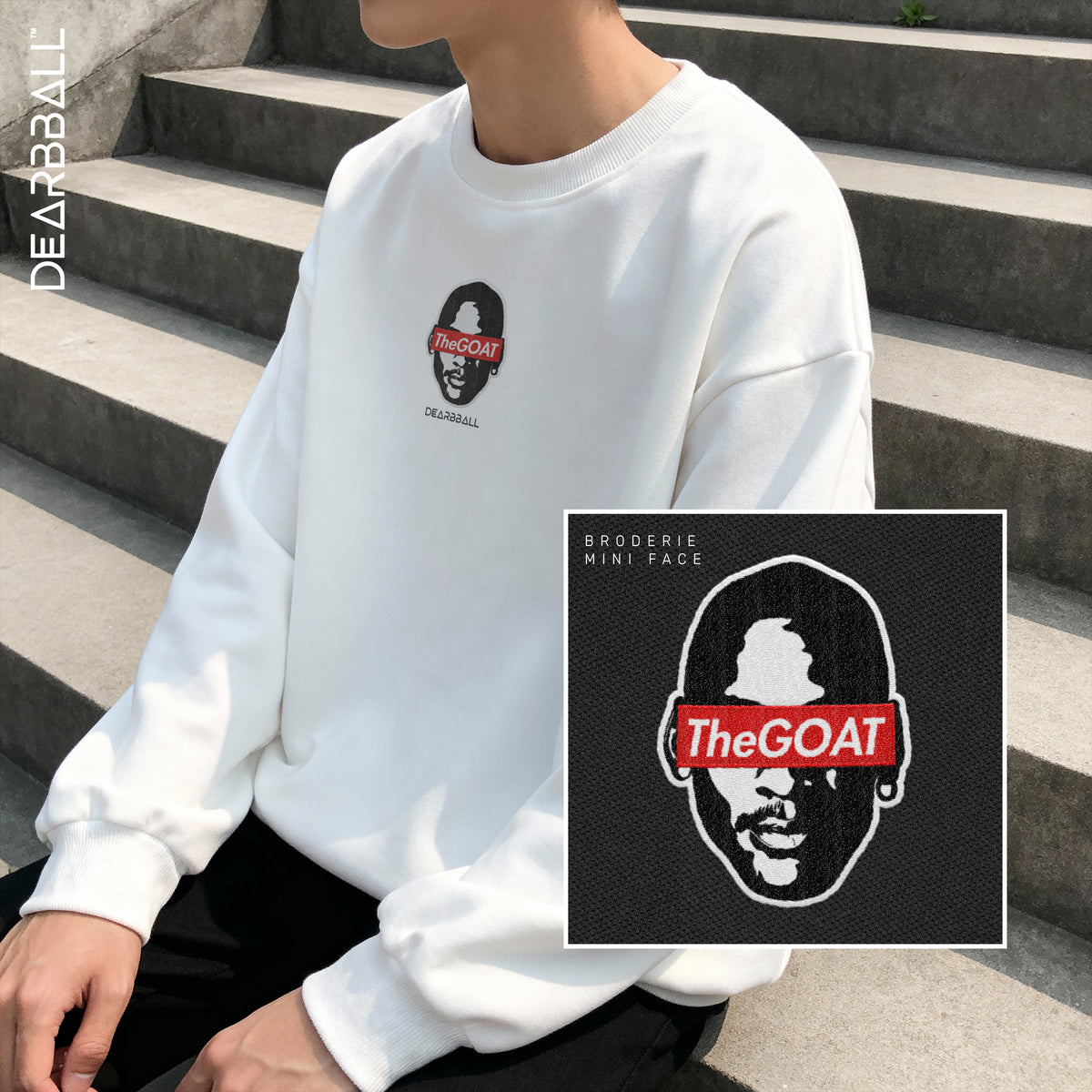 DearBBall Hoodie Premium - TheGOAT BRODERIE Edition