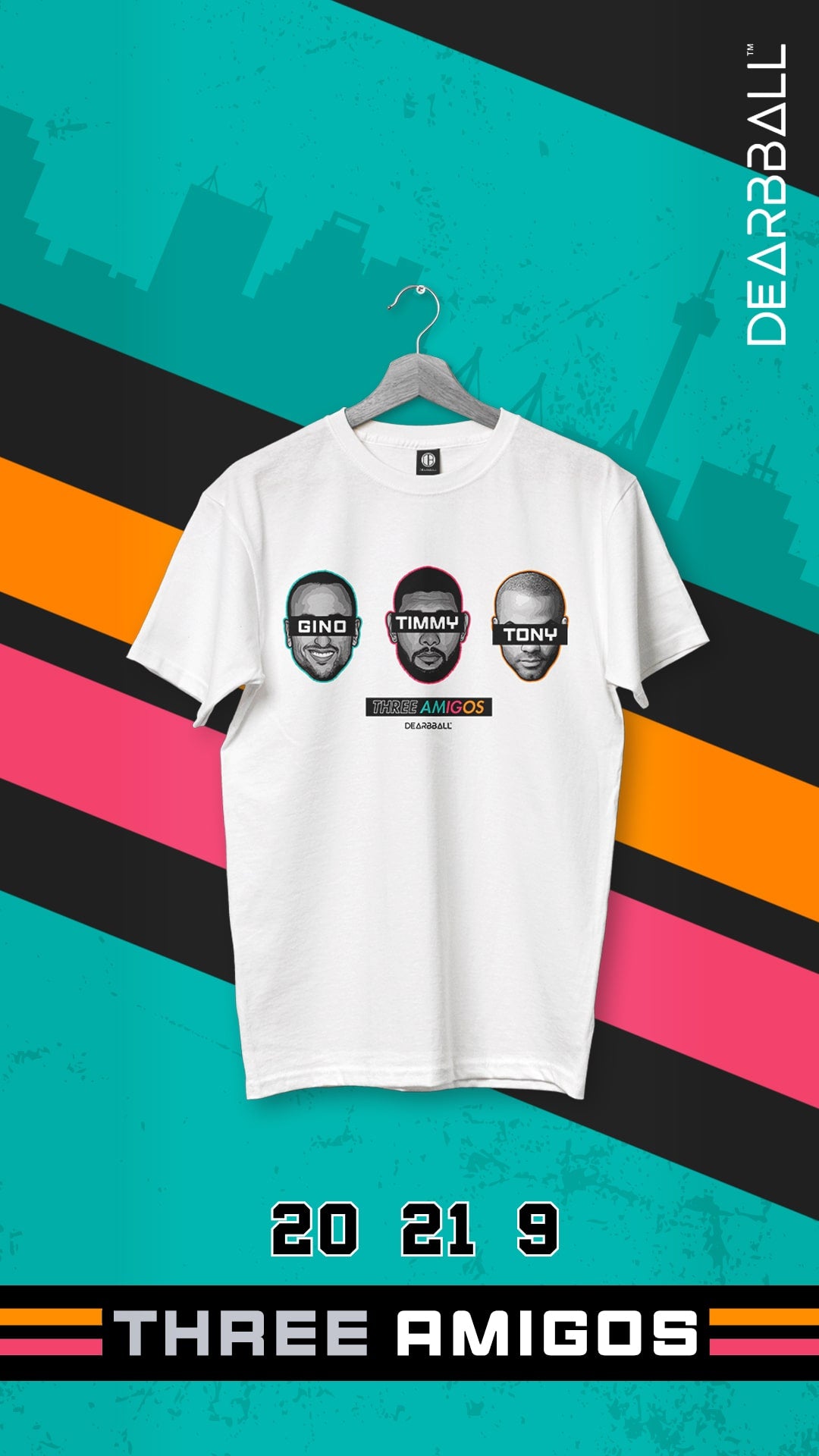 DearBBall T-Shirt - THREE AMIGOS Fiesta Edition