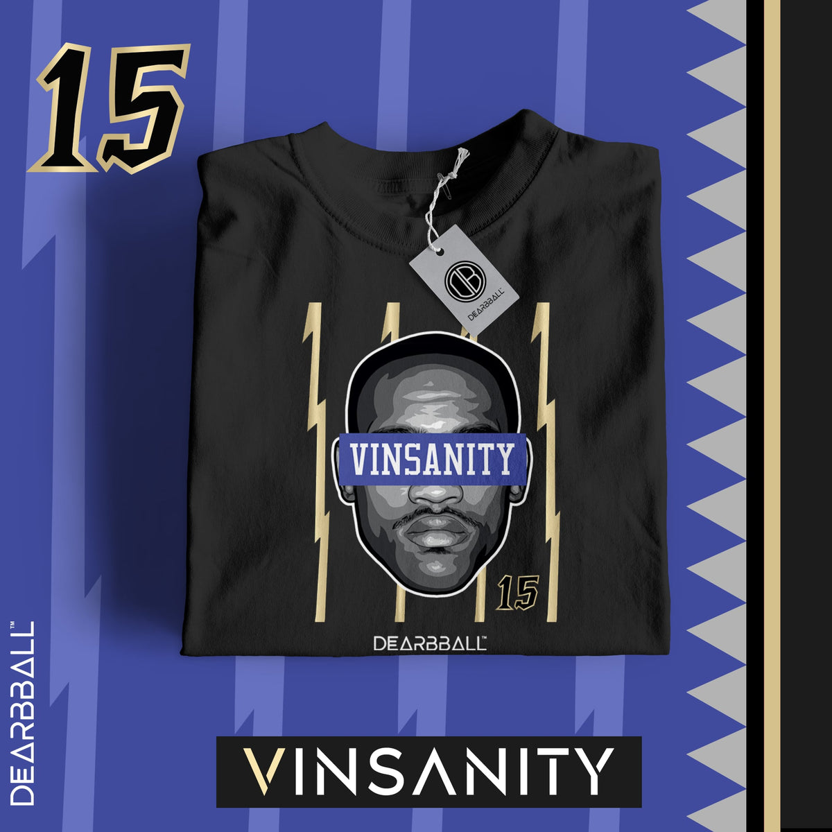 T-shirt DearBBall - Edição VINSANITY Black &amp; Gold