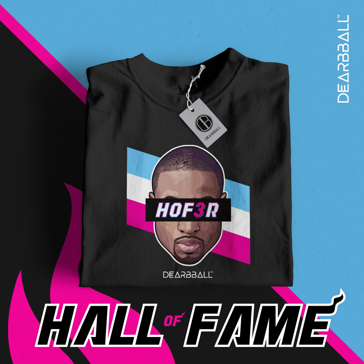 T-shirt DearBBall - Edição HOF3R Vice City Stripes
