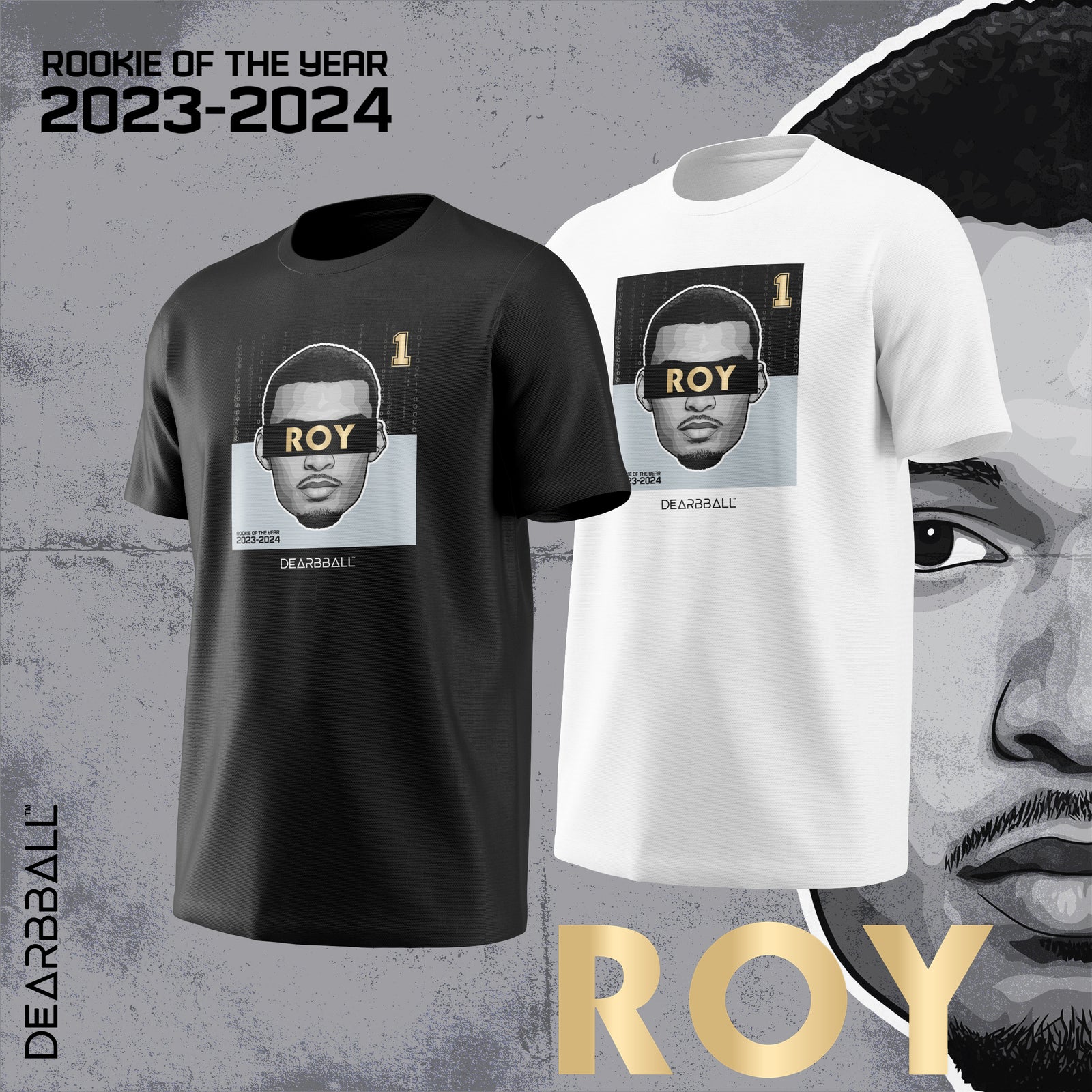 T-shirt DearBBall - Edição ROY Unanimous Gold