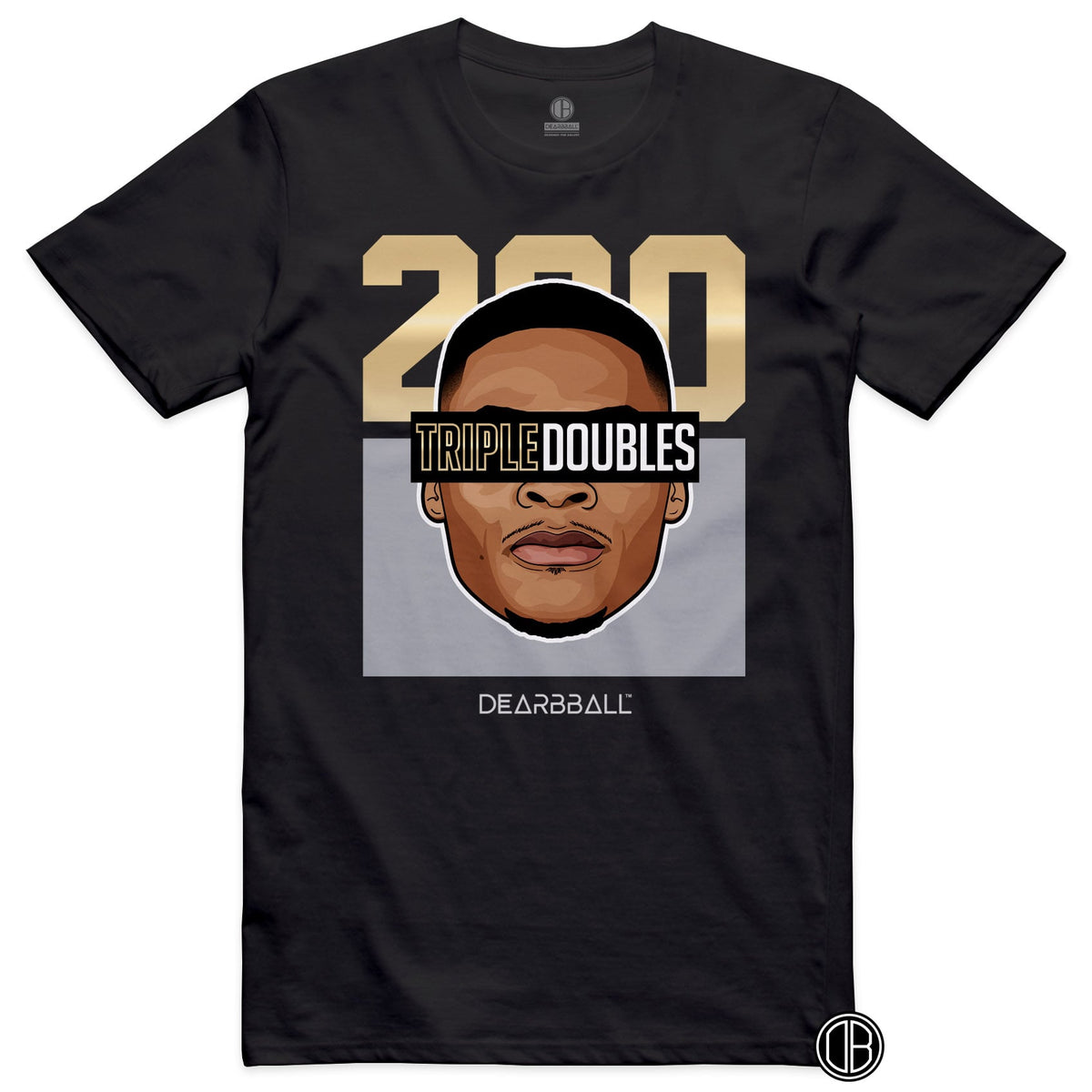 DearBBall T-Shirt - 200 Triples Doubles RECORD Gold Edition