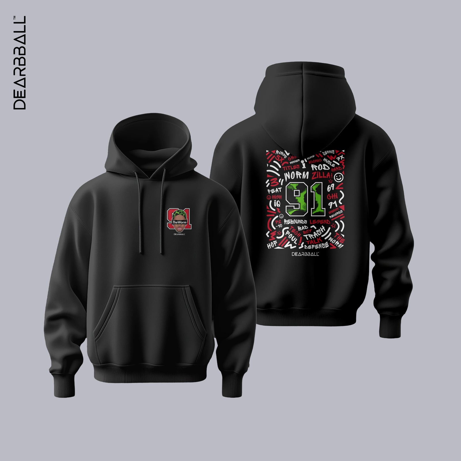 DearBBall Hoodie Premium - TheWorm 91 Words Matter Edition