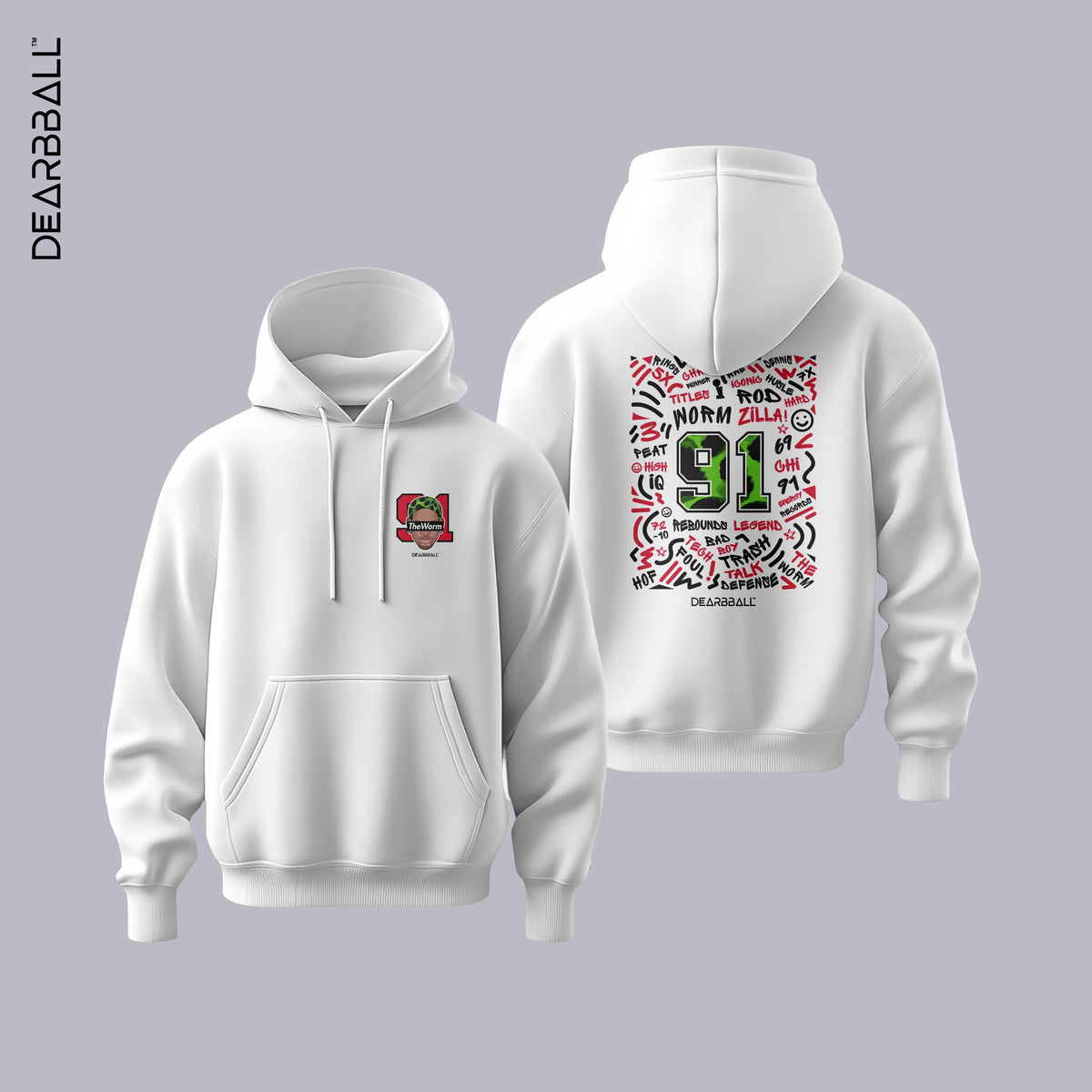 DearBBall Hoodie Premium - TheWorm 91 Words Matter Edition