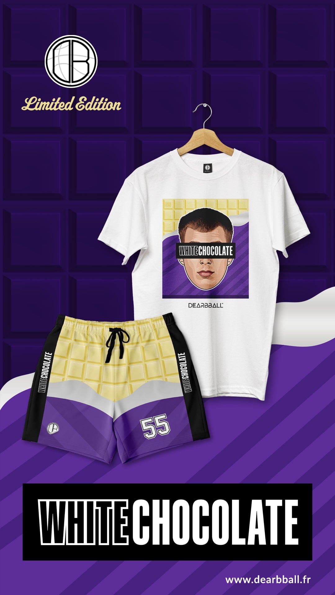 DearBBall T-Shirt - White Open Bar Chocolate Edition