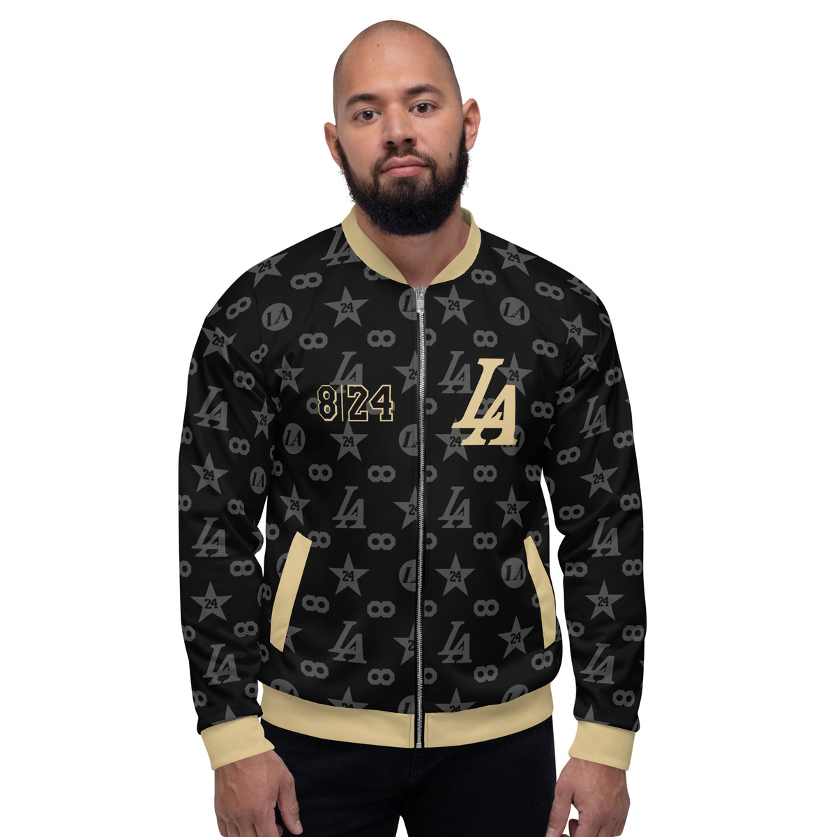 DearBBall Veste Bomber - INFINITY Gold &amp; Black Edition