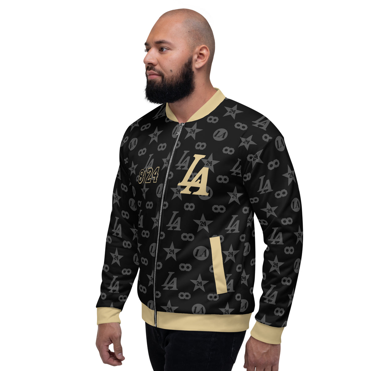 DearBBall Veste Bomber - INFINITY Gold &amp; Black Edition