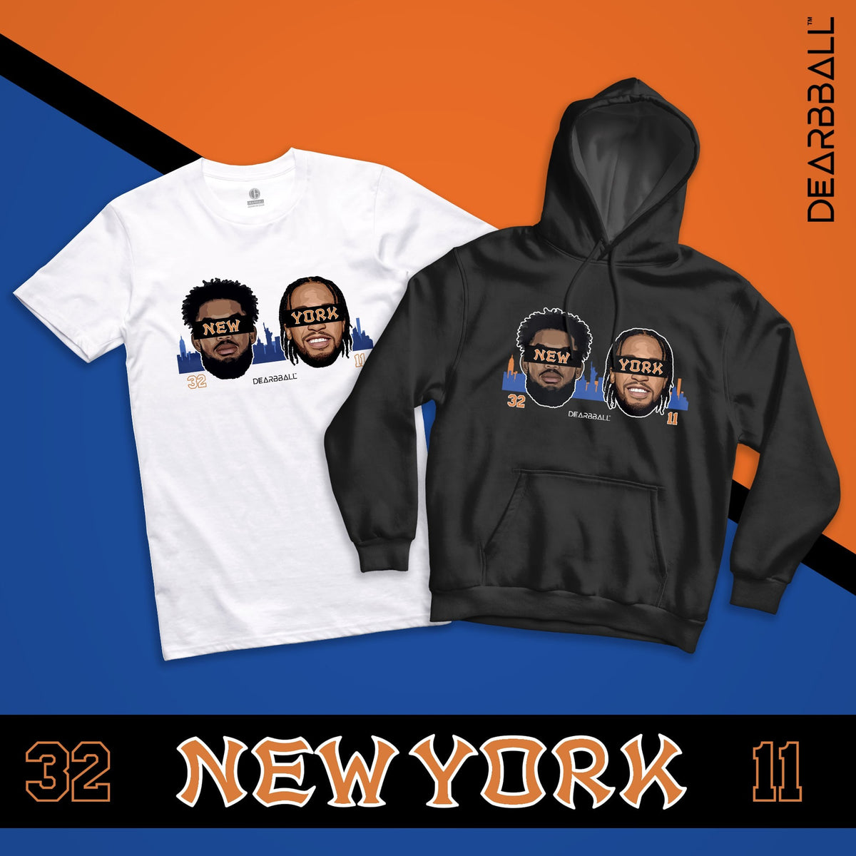 DearBBall Pack T-Shirts Sweatshirt com Capuz - Edição Duo Nova Iorque