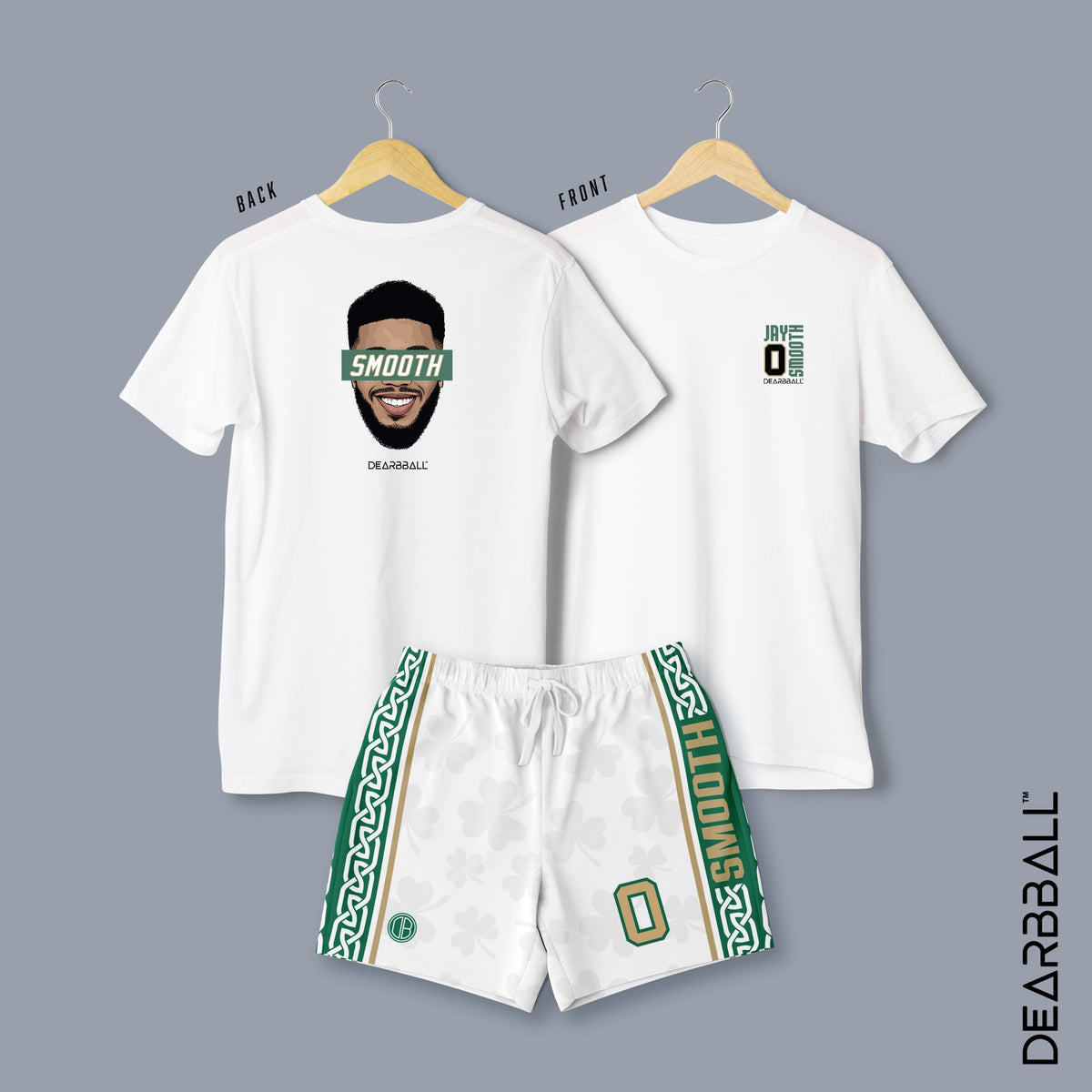 DearBBall Short T-Shirt Set - SMOOTH Finals Premium White Edition