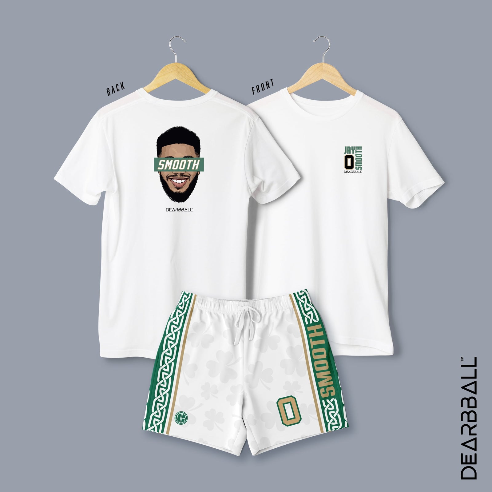 DearBBall Short T-Shirt Set - SMOOTH Finals Premium White Edition
