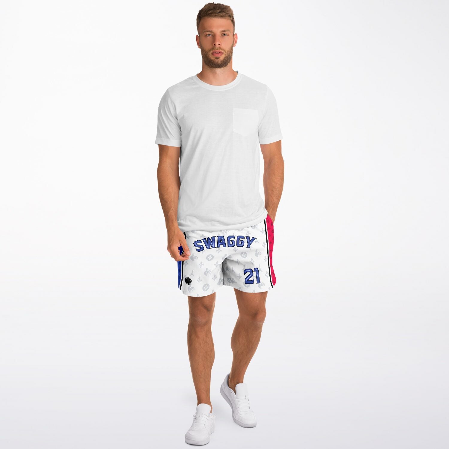 DearBBall Fashion Shorts - SWAGGY France Royauté White Edition