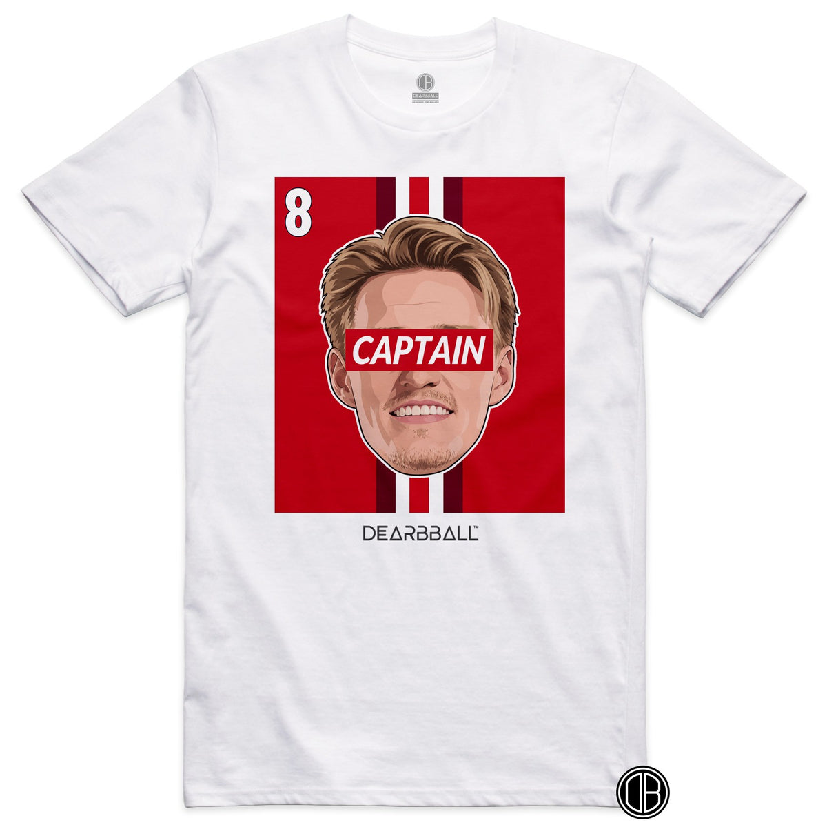 DearBBall Football – Arsenal – Ødegaard Arsenal – ARSENAL Home – T-shirt blanc