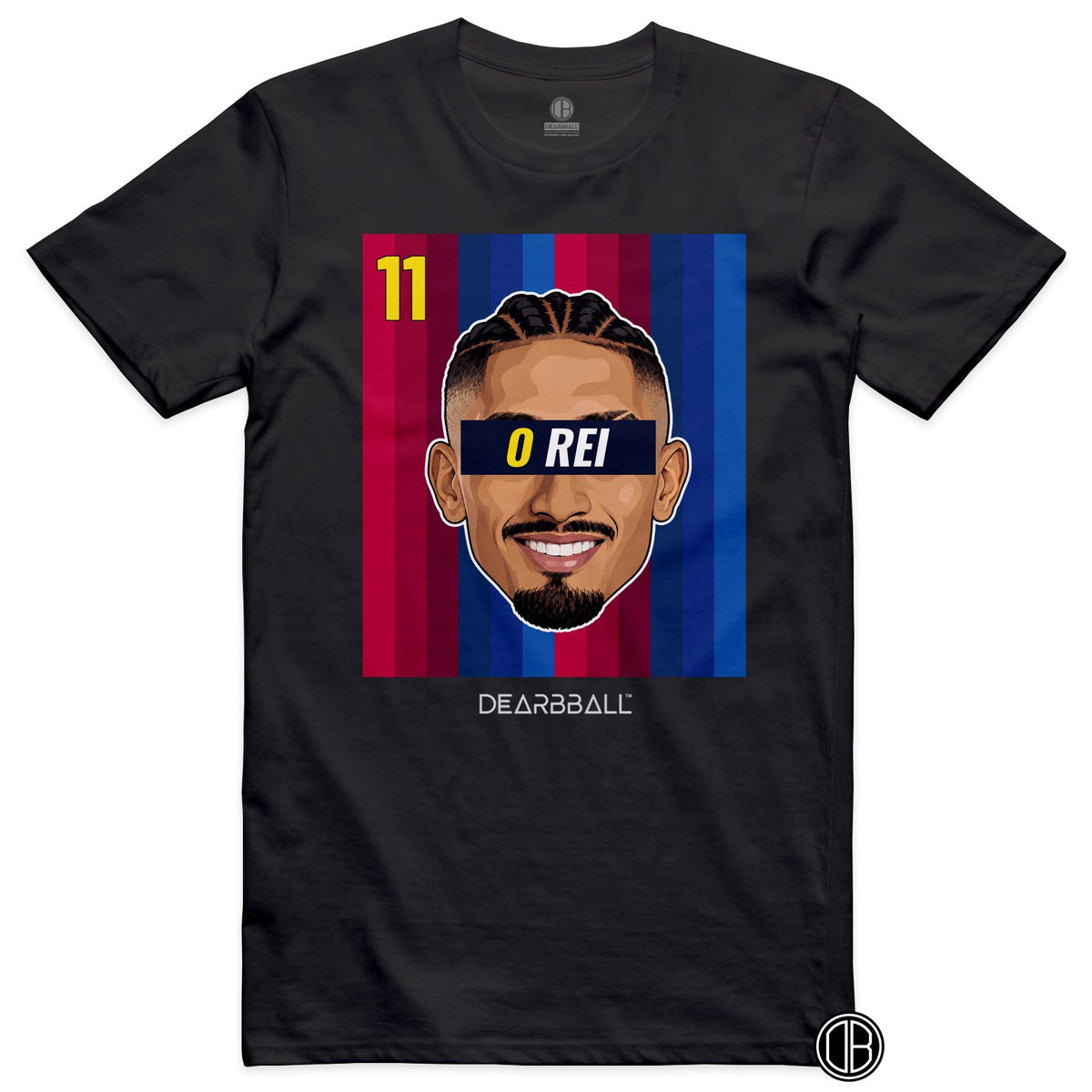DearBBall Football – Barcelone – Raphinha – O Rei – BARCA Home – T-shirt noir