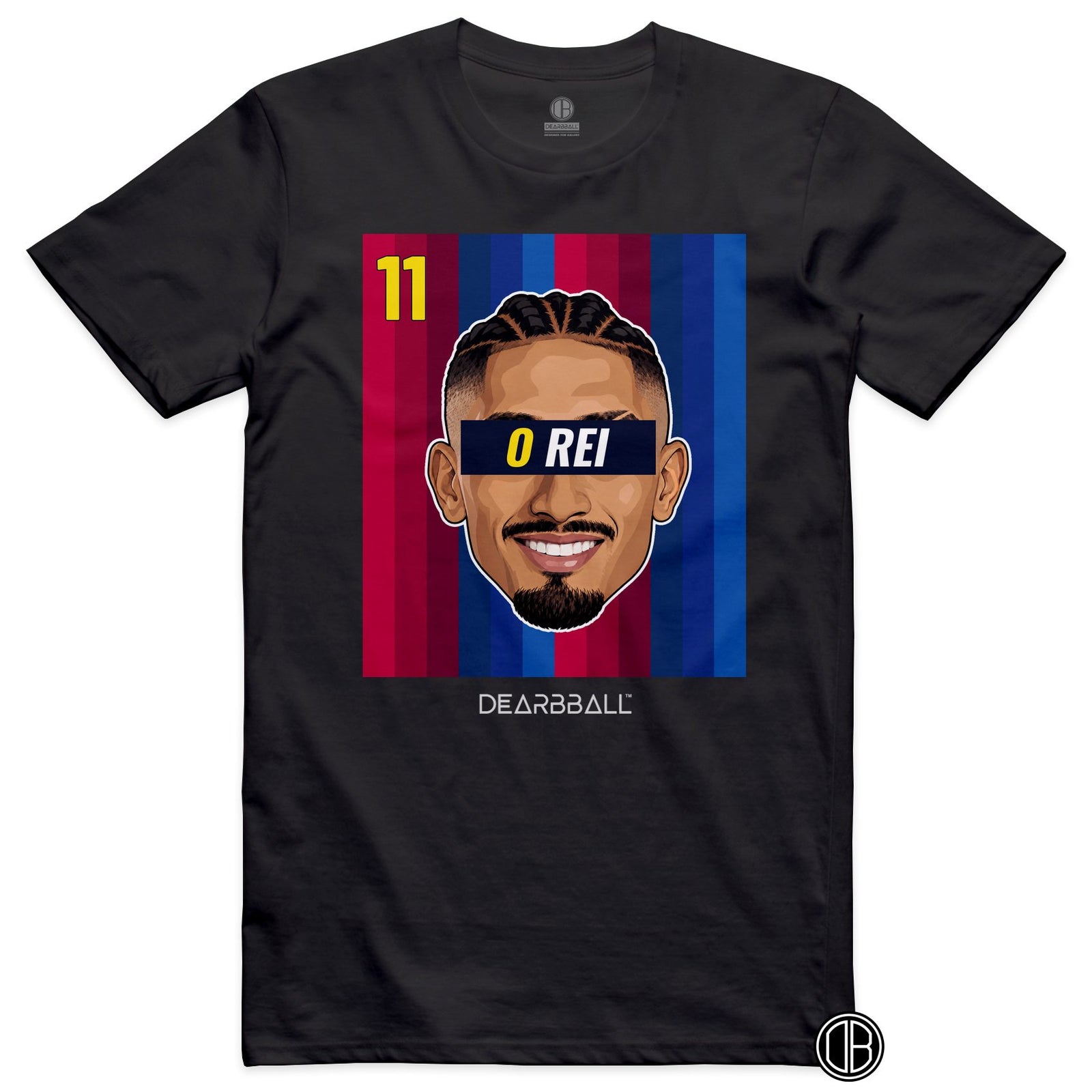 DearBBall Football – Barcelone – Raphinha – O Rei – BARCA Home – T-shirt noir