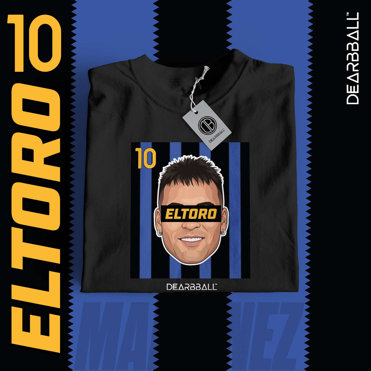 DearBBall Football – Inter Milan – Lautaro – ELTORO – Home – Black – Marketing