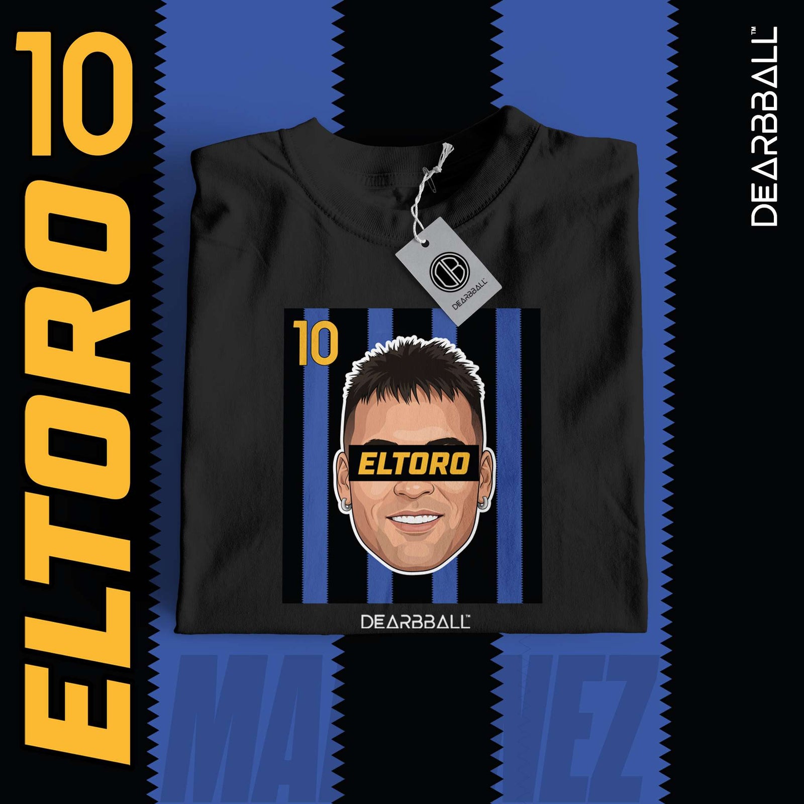 DearBBall Football – Inter Milan – Lautaro – ELTORO – Home – Black – Marketing