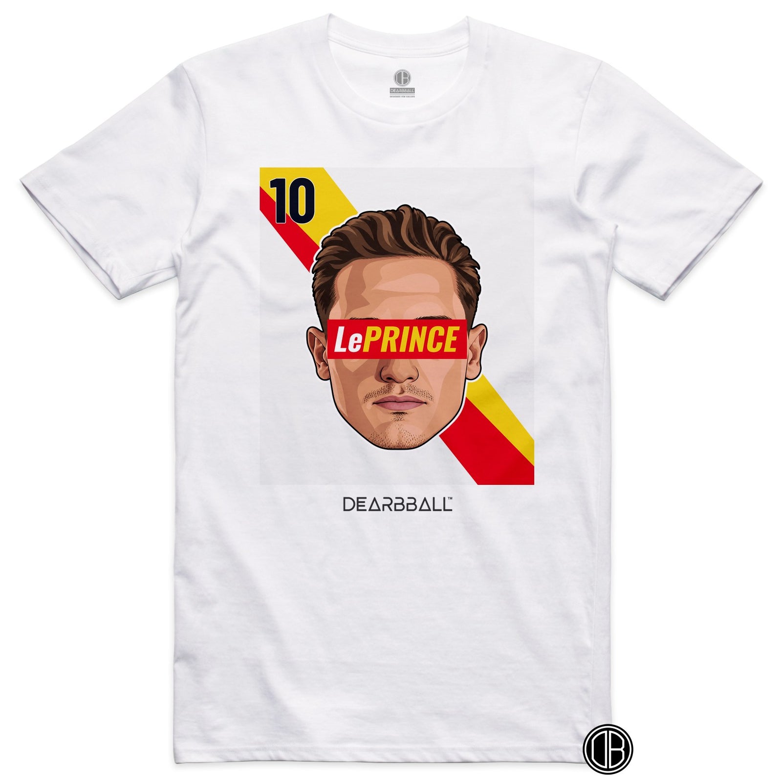 T-shirt DearBBall Football LePRINCE 10 RC Lens Thauvin - blanc