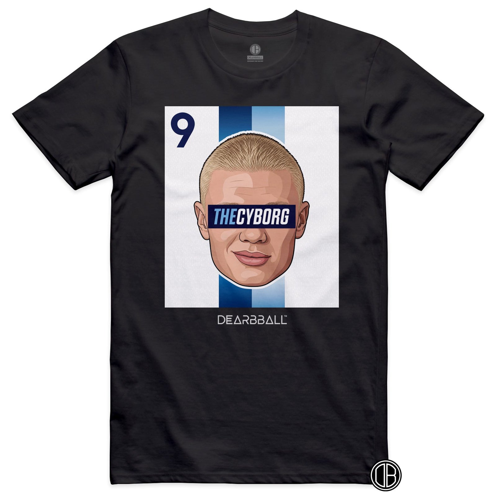 DearBBall Football – Manchester City – HAALAND coupe courte – MAN CITY Away – T-shirt noir
