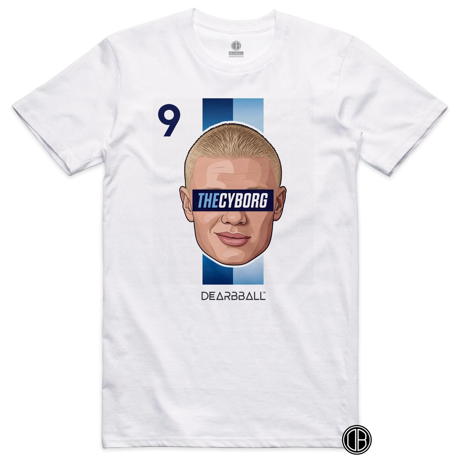 DearBBall Football – Manchester City – HAALAND coupe courte – MAN CITY Away – T-shirt blanc