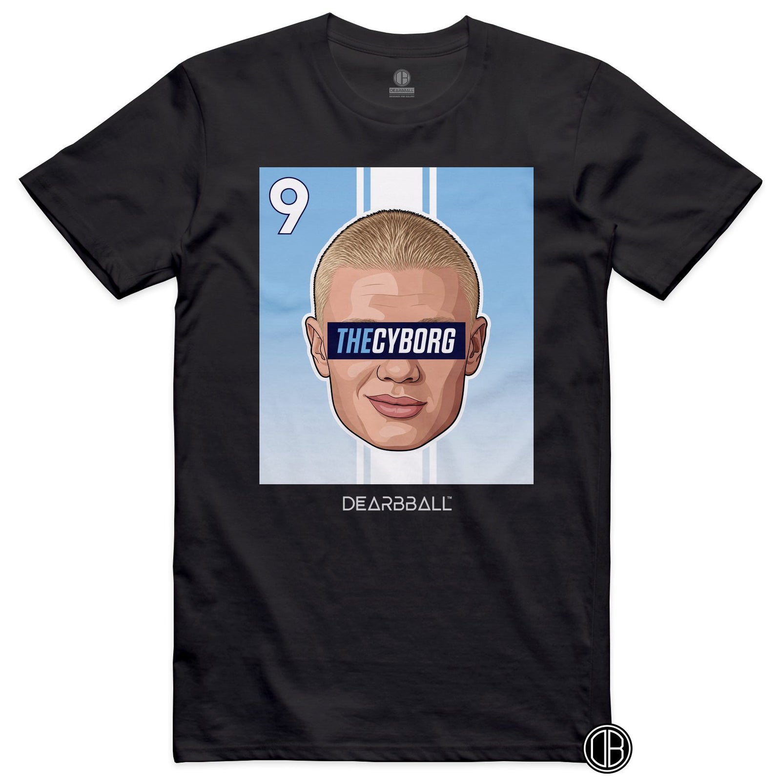 DearBBall Football – Manchester City – HAALAND coupe courte – MAN CITY Home – T-shirt noir