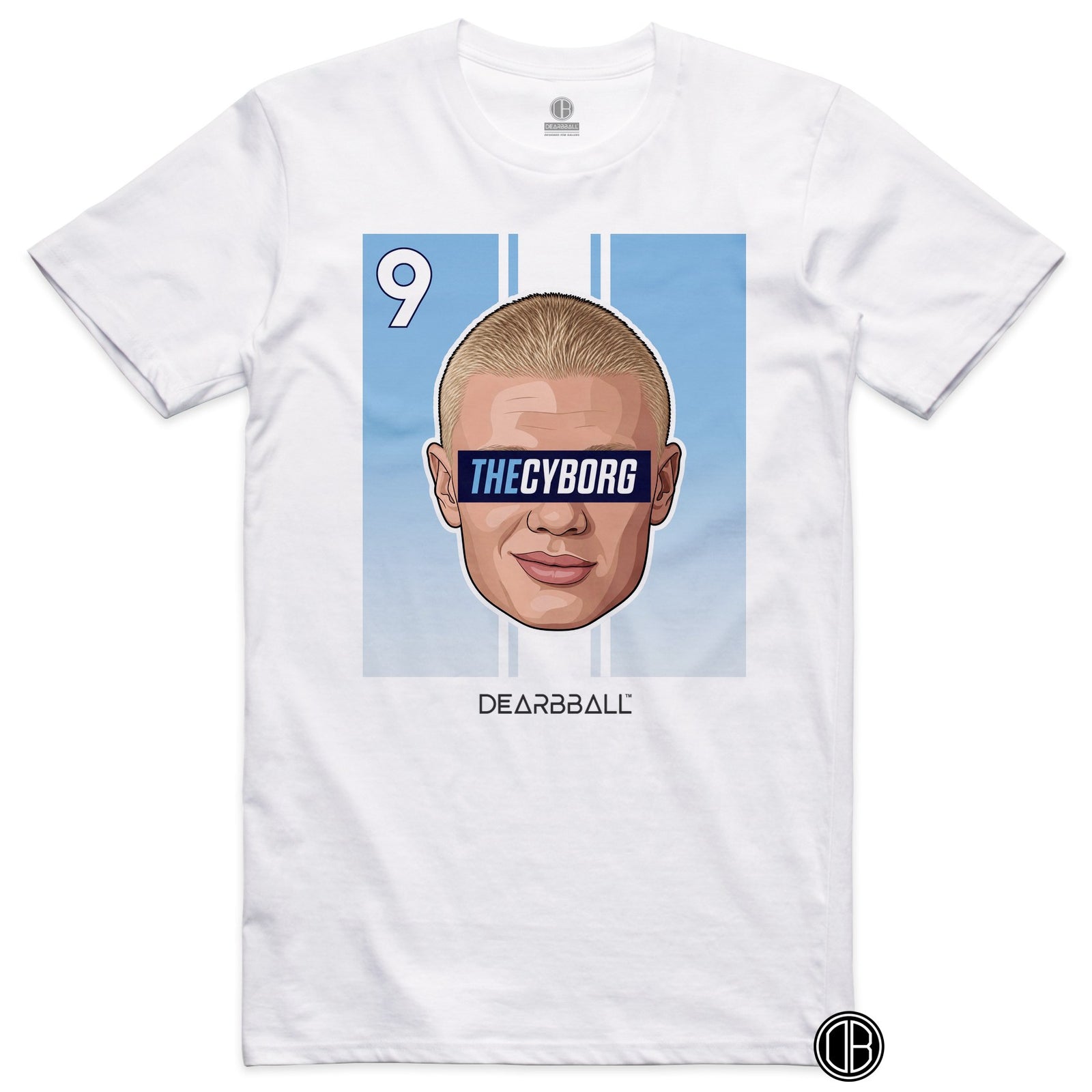 DearBBall Football – Manchester City – HAALAND coupe courte – MAN CITY Home – T-shirt blanc