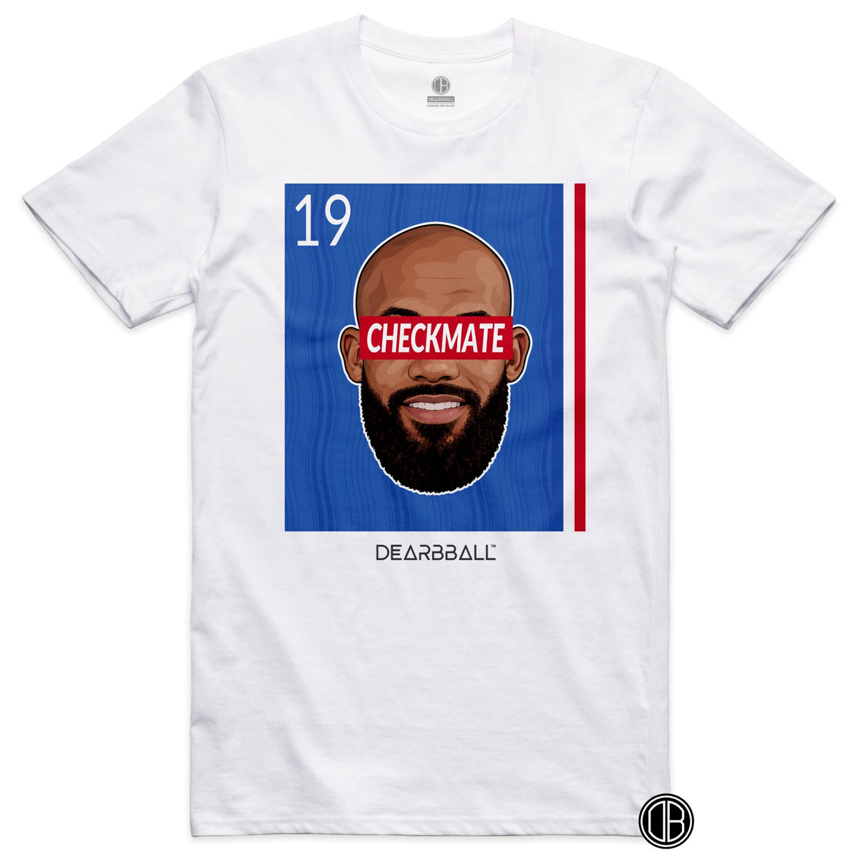 T-shirt DearBBall Football CHECKMATE 19 Manchester United Mbeumo Away - blanc