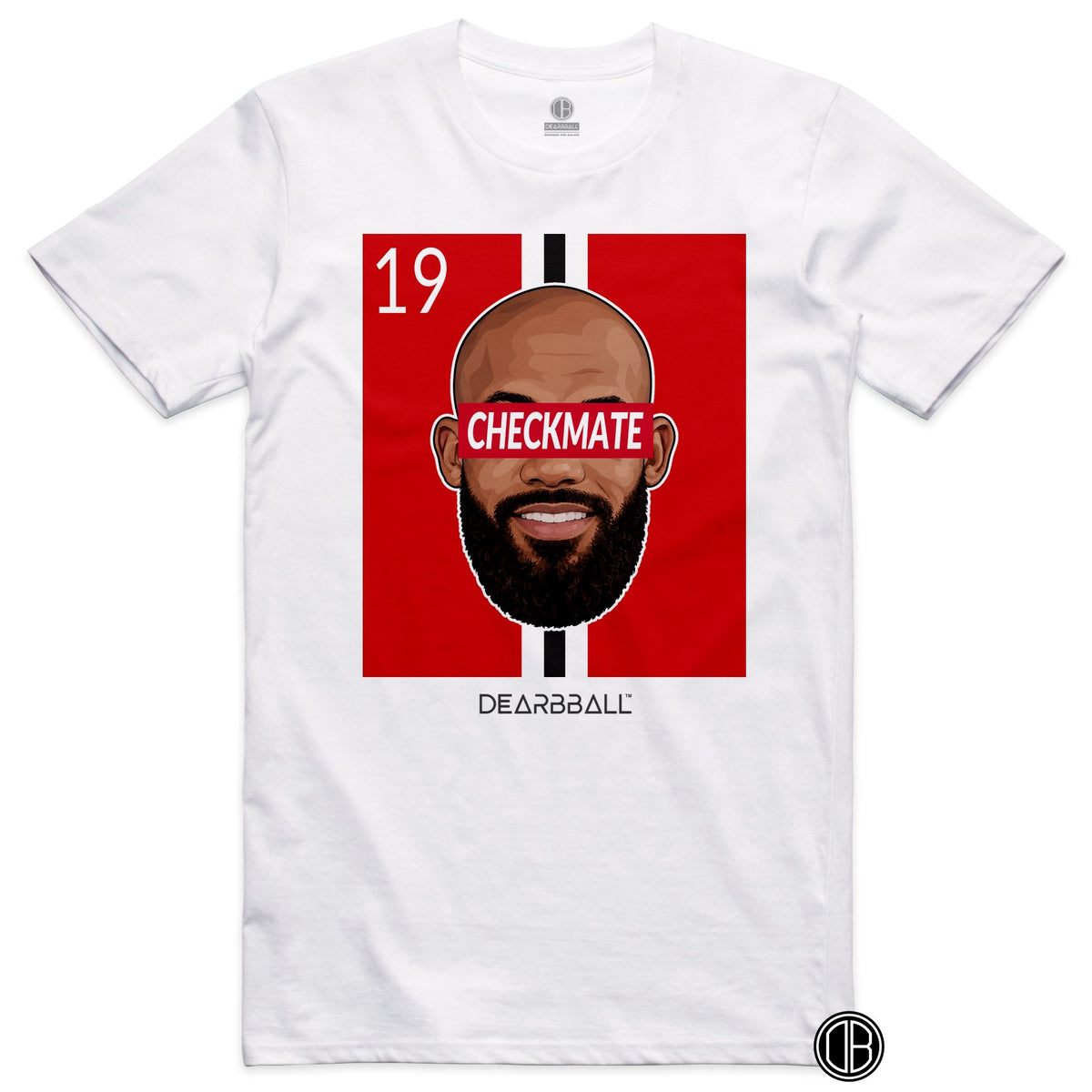 T-shirt DearBBall Football CHECKMATE 19 Manchester United Mbeumo Home - blanc