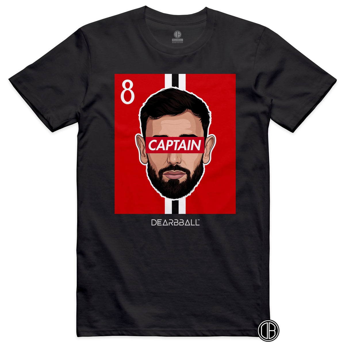 DearBBall Football – Manchester United – FERNANDES UNITED Home – T-shirt noir