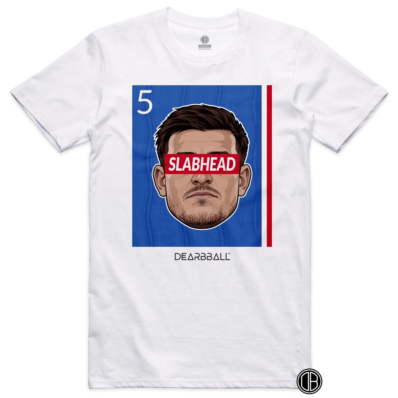 T-shirt DearBBall Football SLABHEAD 5 Manchester United Maguire Away - blanc
