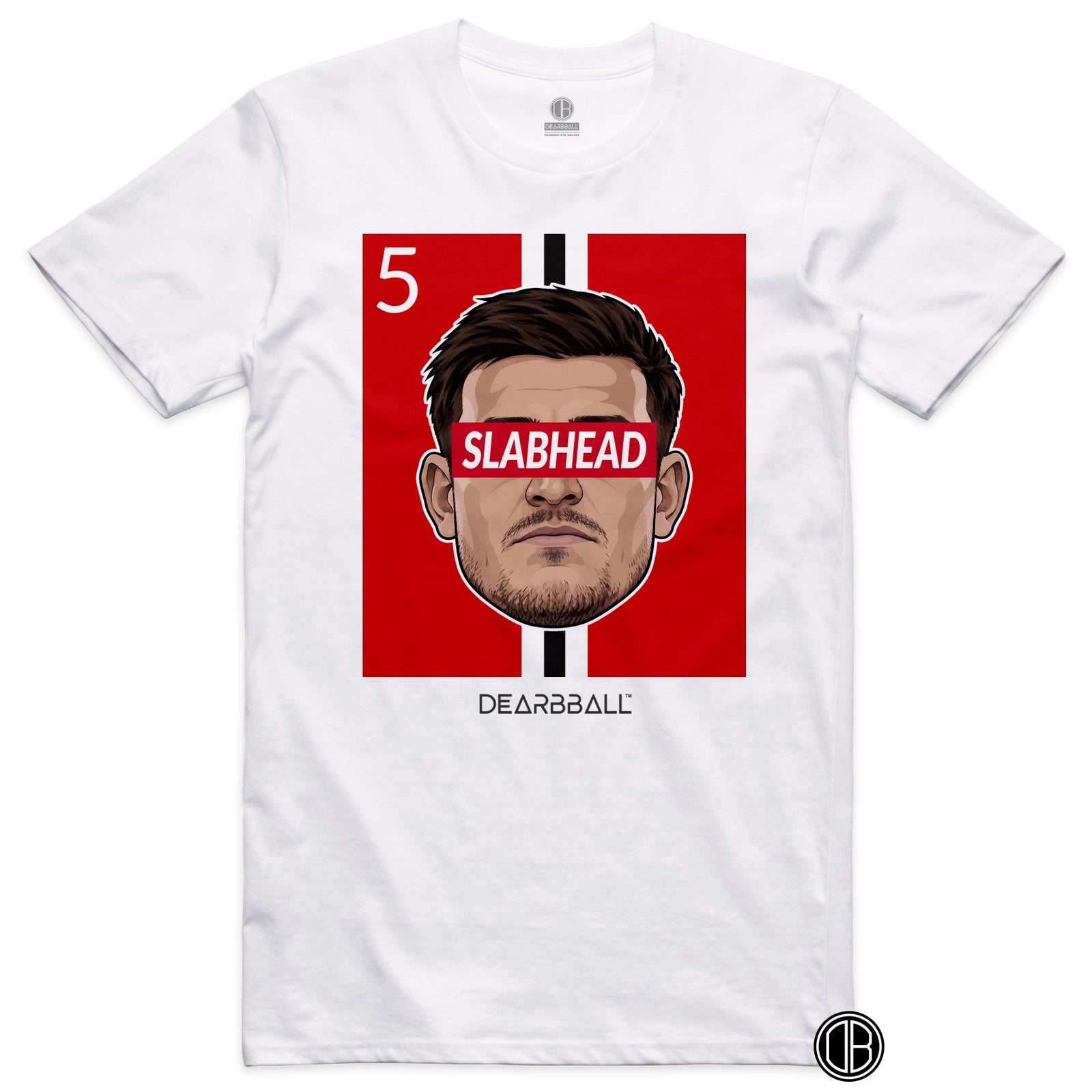 T-shirt DearBBall Football SLABHEAD 5 Manchester United Maguire Home - blanc