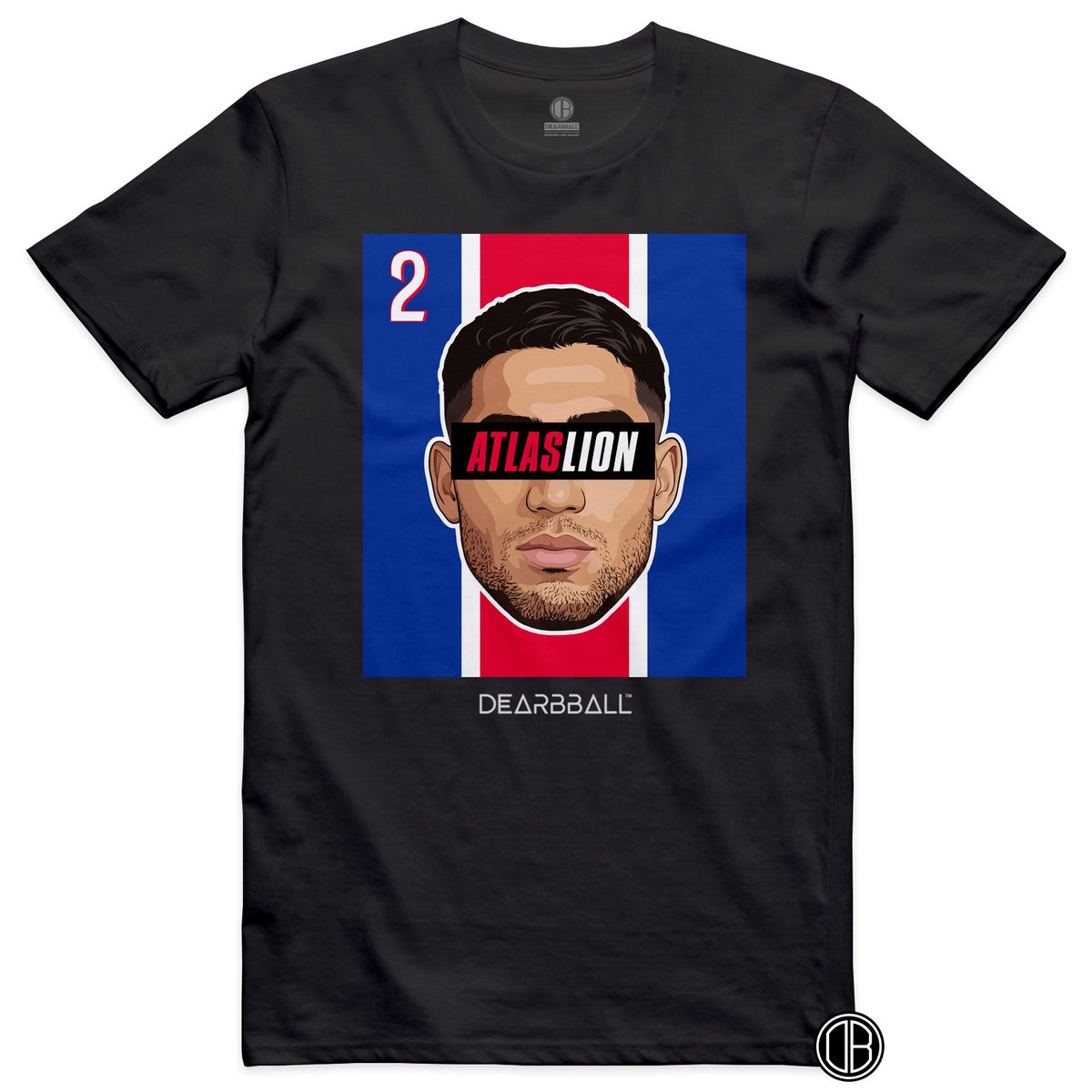 DearBBall Football – PSG – HAKIMI PSG Home – T-shirt noir