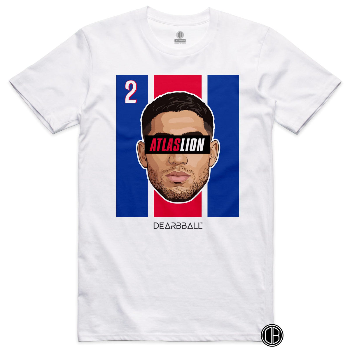 DearBBall Football – PSG – HAKIMI PSG Home – T-shirt blanc