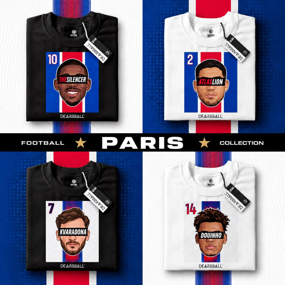 DearBBall Football – PSG – Marketing 04 – Deux editions bleues deux blanches