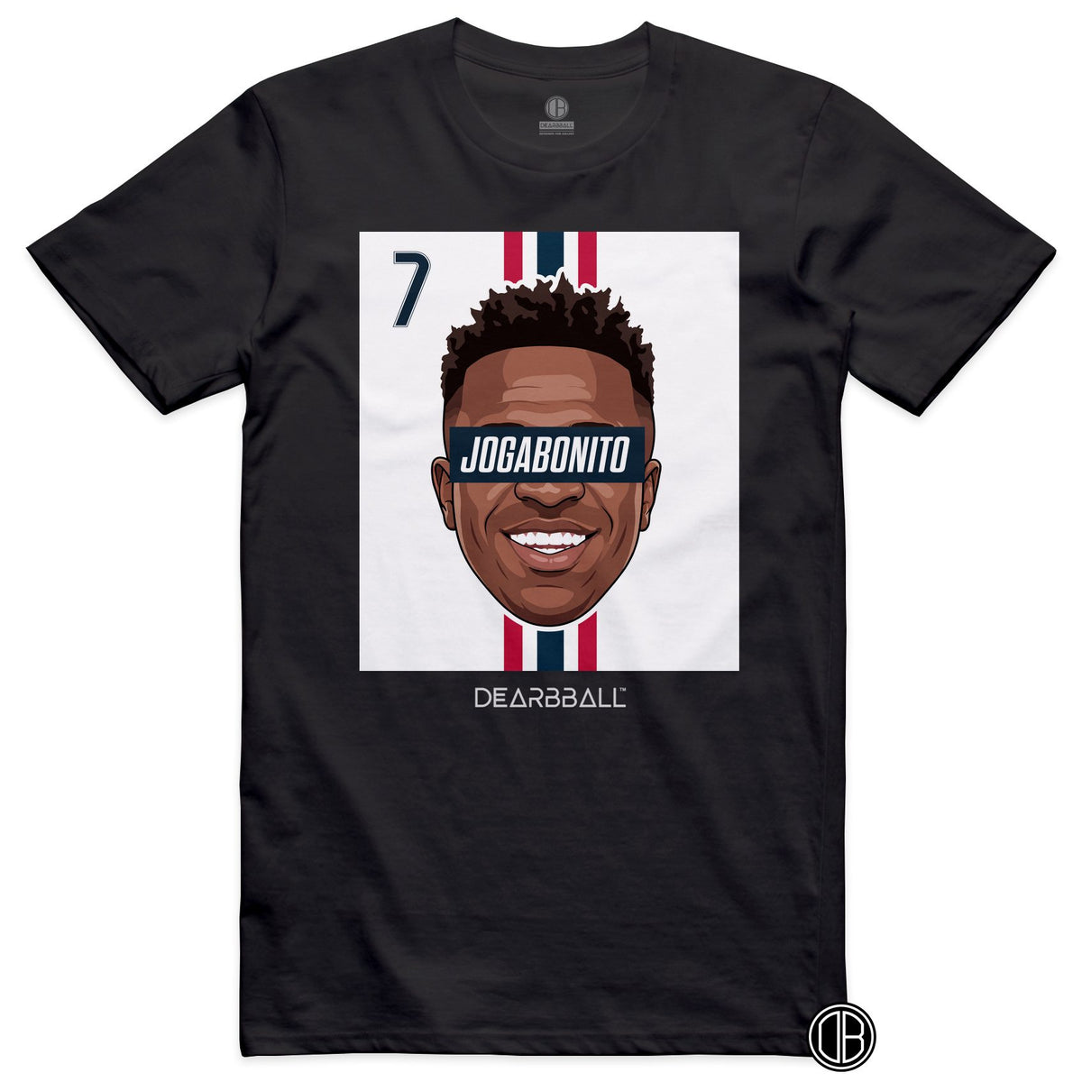 DearBBall Football – Real Madrid – VINI Jr REAL Home – T-shirt noir