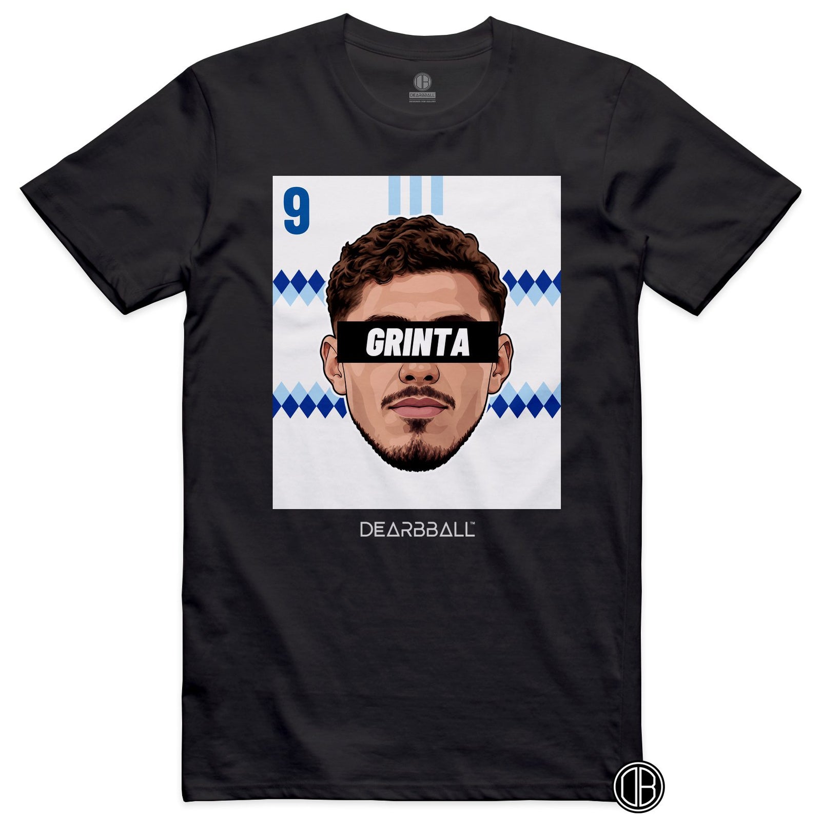 T-shirt DearBBall Football GRINTA 9 Strasbourg Panichelli Away - noir