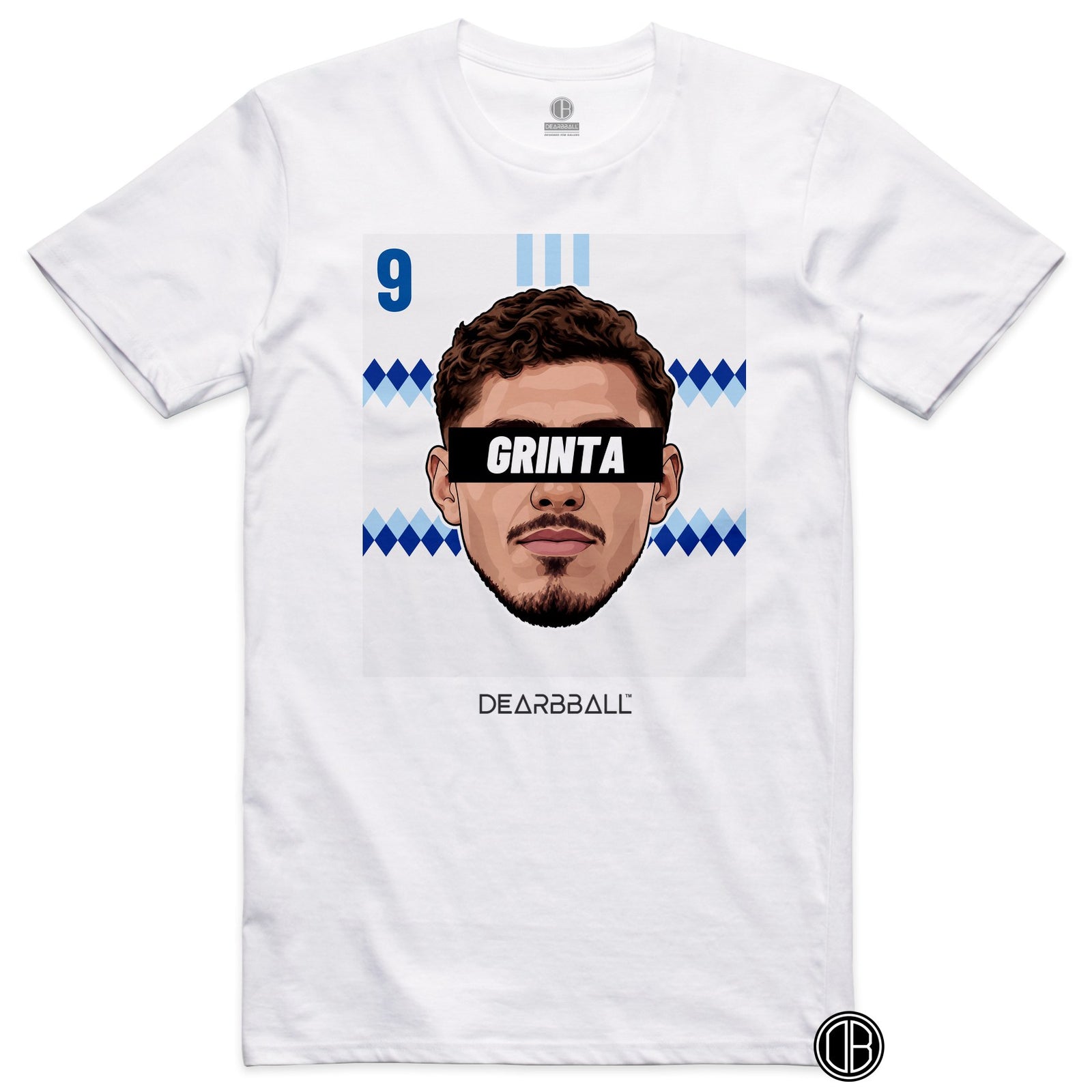 T-shirt DearBBall Football GRINTA 9 Strasbourg Panichelli Away - blanc