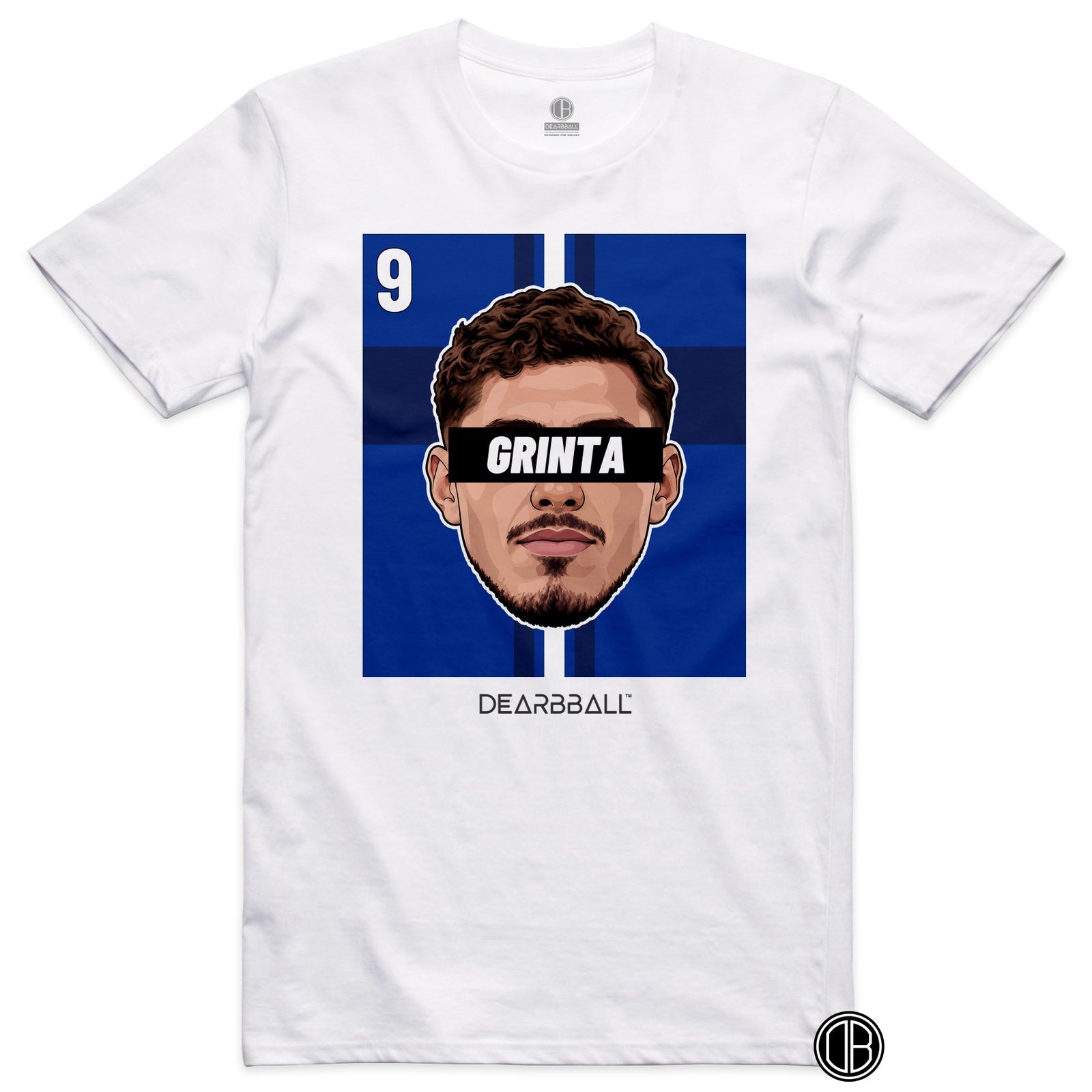 T-shirt DearBBall Football GRINTA 9 Strasbourg Panichelli Home - blanc