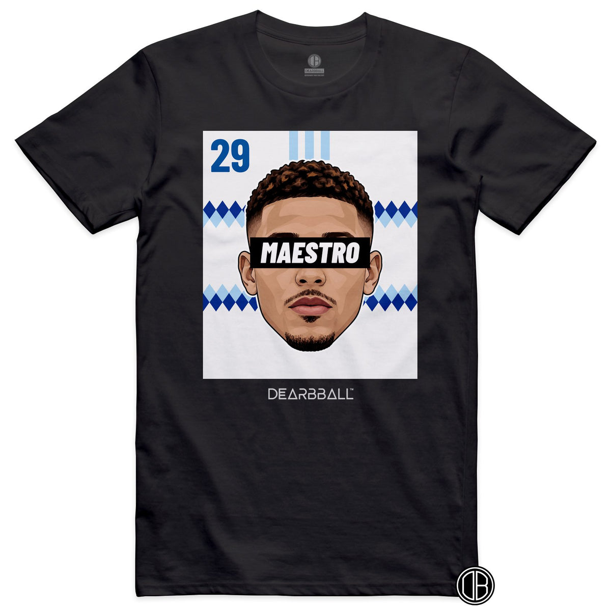 T-shirt DearBBall Football MAESTRO 29 Strasbourg El Mourabet Away - noir