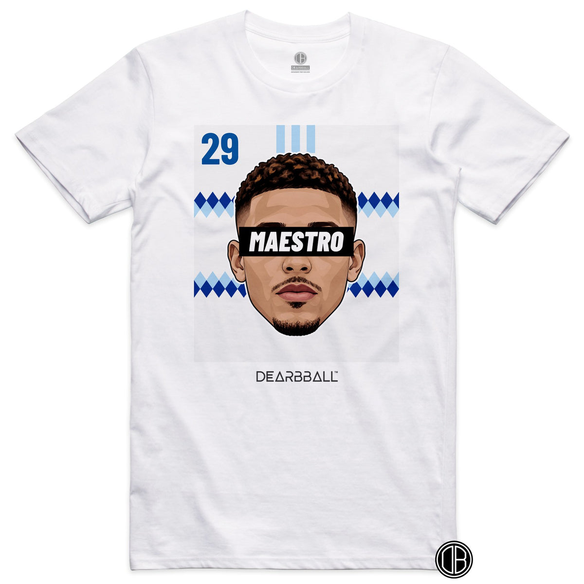 T-shirt DearBBall Football MAESTRO 29 Strasbourg El Mourabet Away - blanc