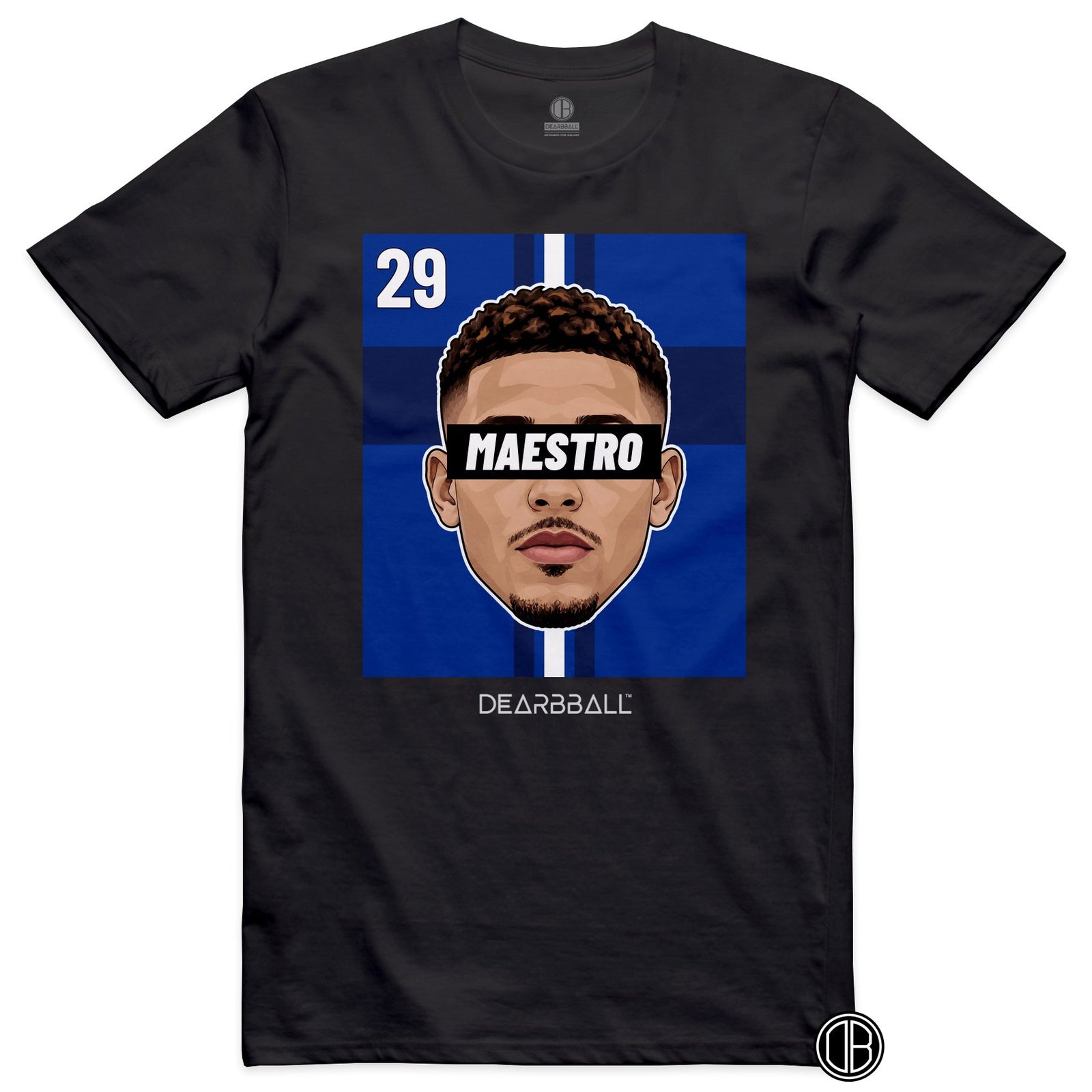 T-shirt DearBBall Football MAESTRO 29 Strasbourg El Mourabet Home - noir