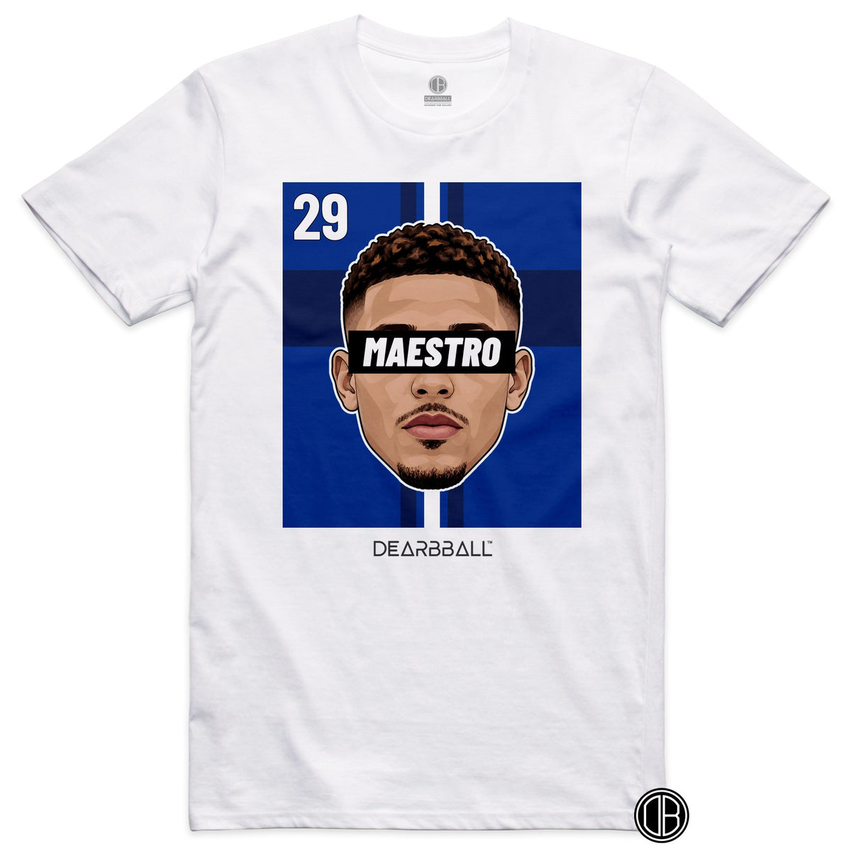 T-shirt DearBBall Football MAESTRO 29 Strasbourg El Mourabet Home - blanc