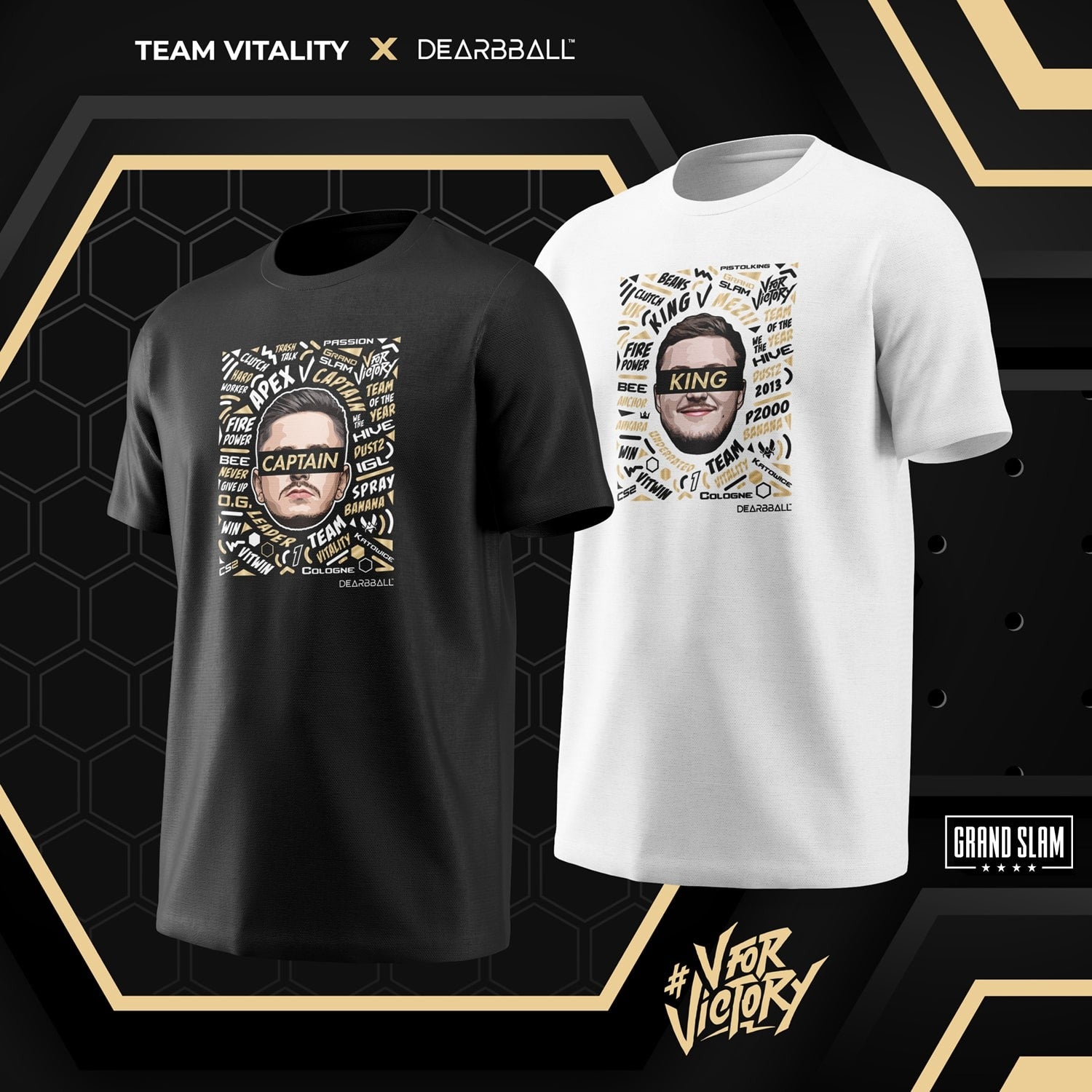 Copy of  Pack 5 T-Shirts - Vitality Grand Slam Champions