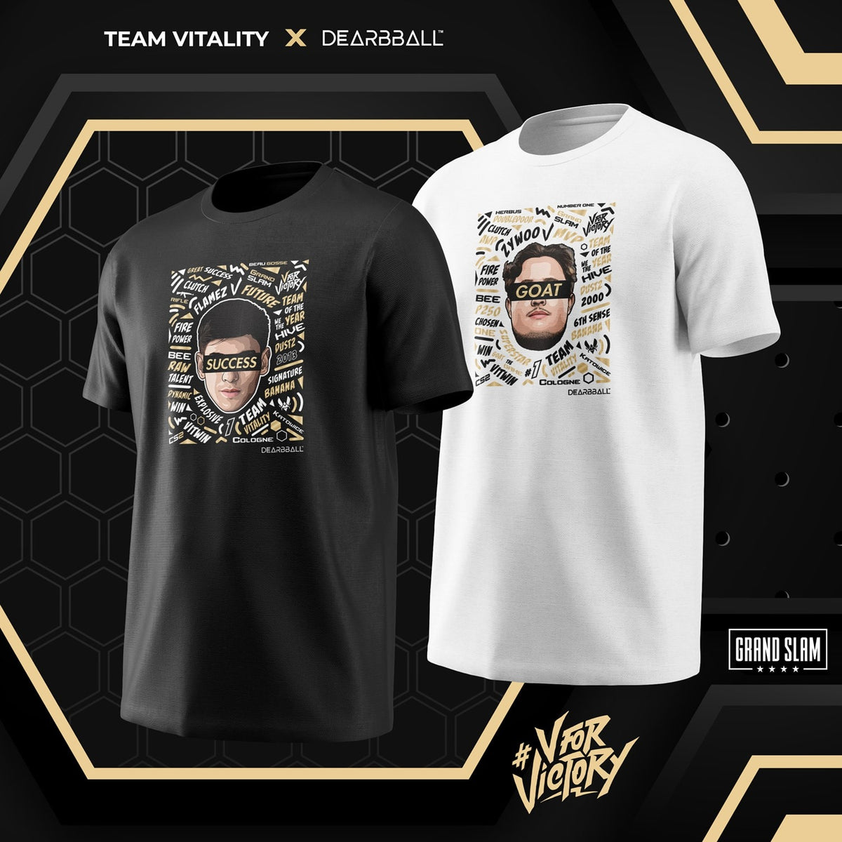 Copy of  Pack 5 T-Shirts - Vitality Grand Slam Champions